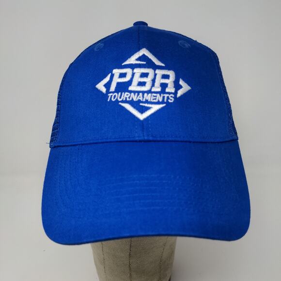 PBR Tournaments Meshback Snapback Hat Embroidered Logo Baseball Blue - Picture 2 of 9